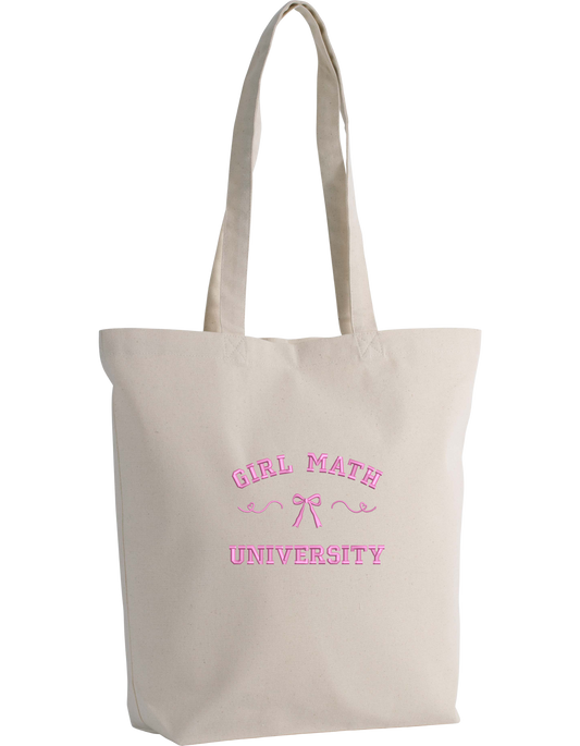 Girl math tote bag
