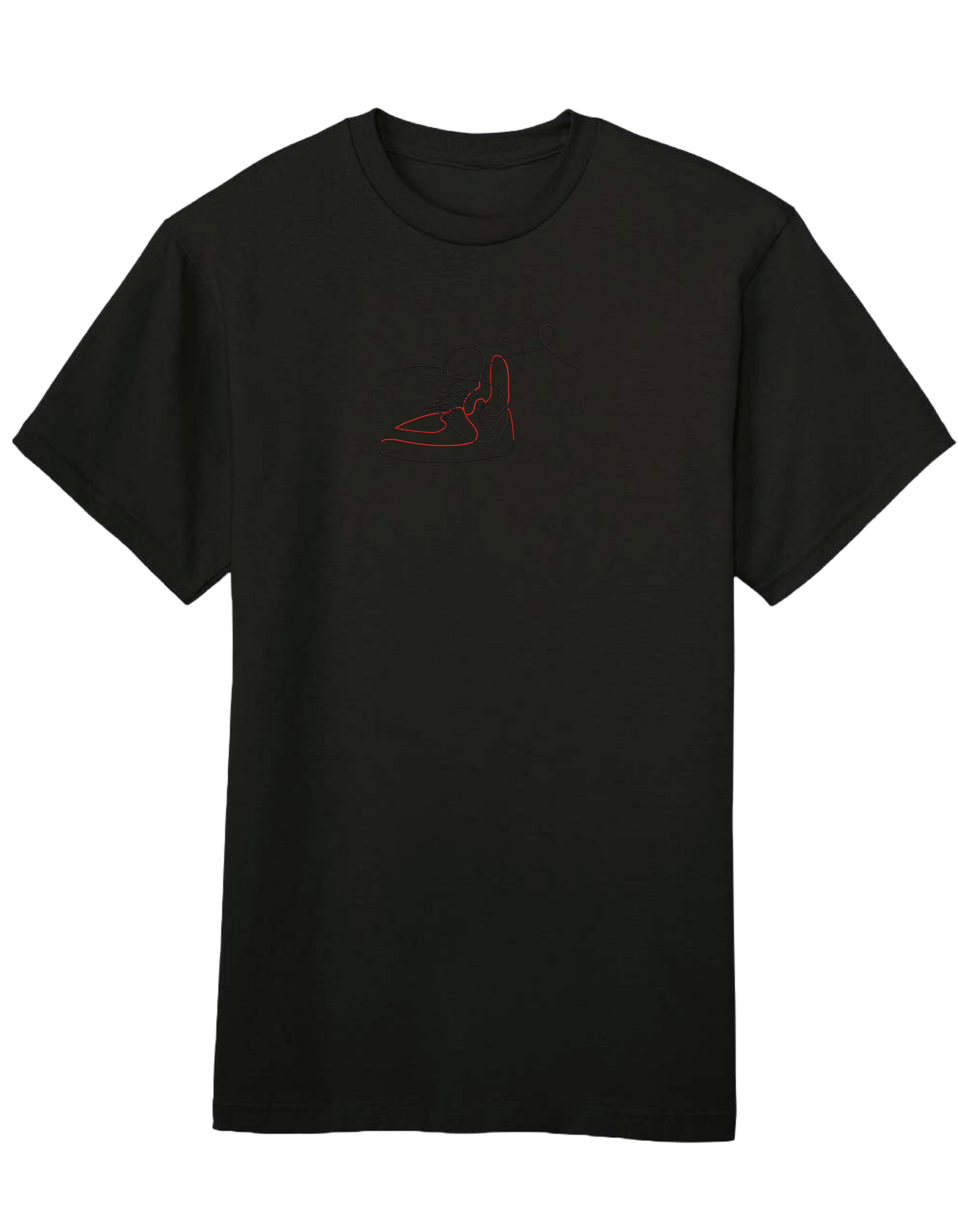 Red outline tricou Sneakers
