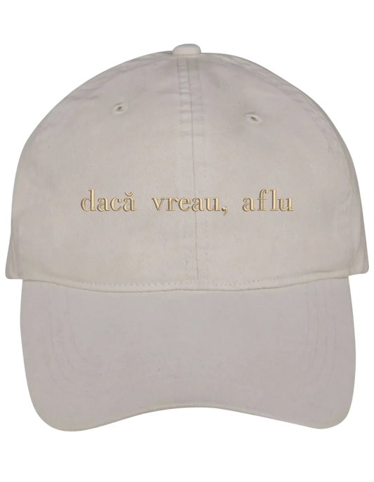 Sapca Daca vreau, aflu brodata - Thread Muse