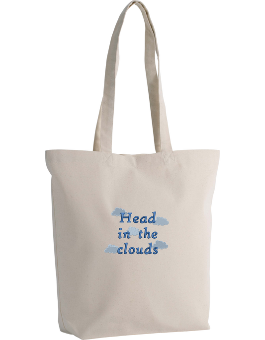 Head in the clouds tote bag