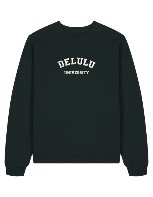 Delulu university sweatshirt mesaje - Thread Muse