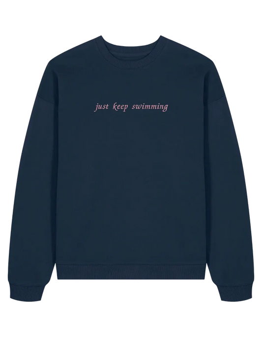Keep swimming sweatshirt bookish - Thread Muse