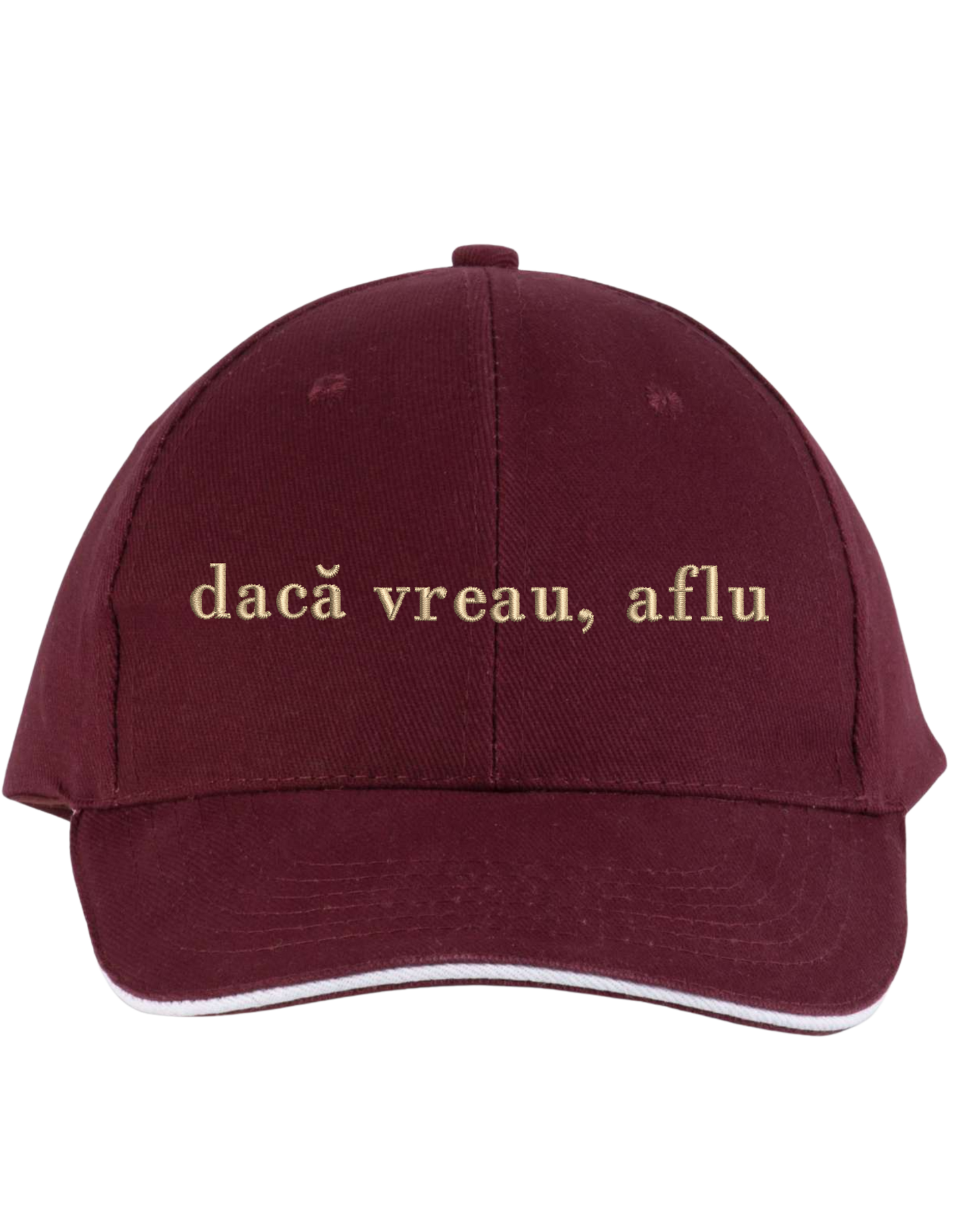 Sapca unisex Daca vreau, aflu brodata - Thread Muse