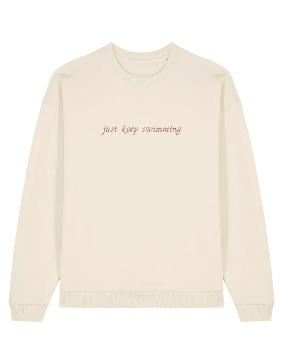 Keep swimming sweatshirt bookish - Thread Muse