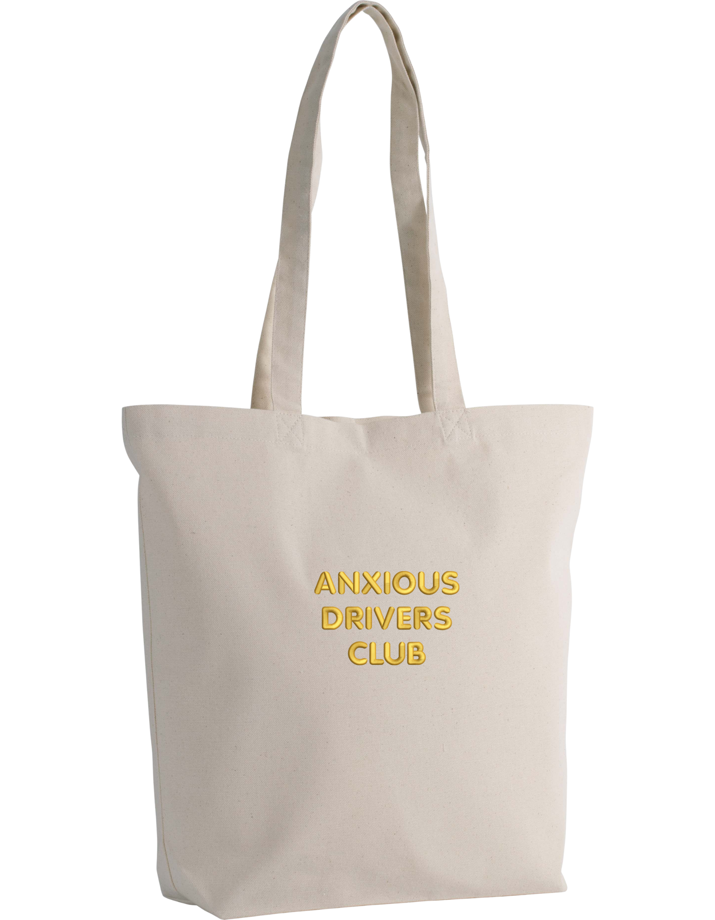 Anxious driver tote bag