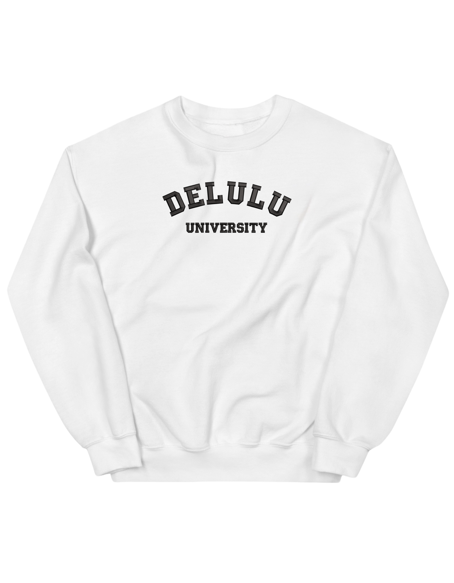 Delulu university sweatshirt mesaje - Thread Muse