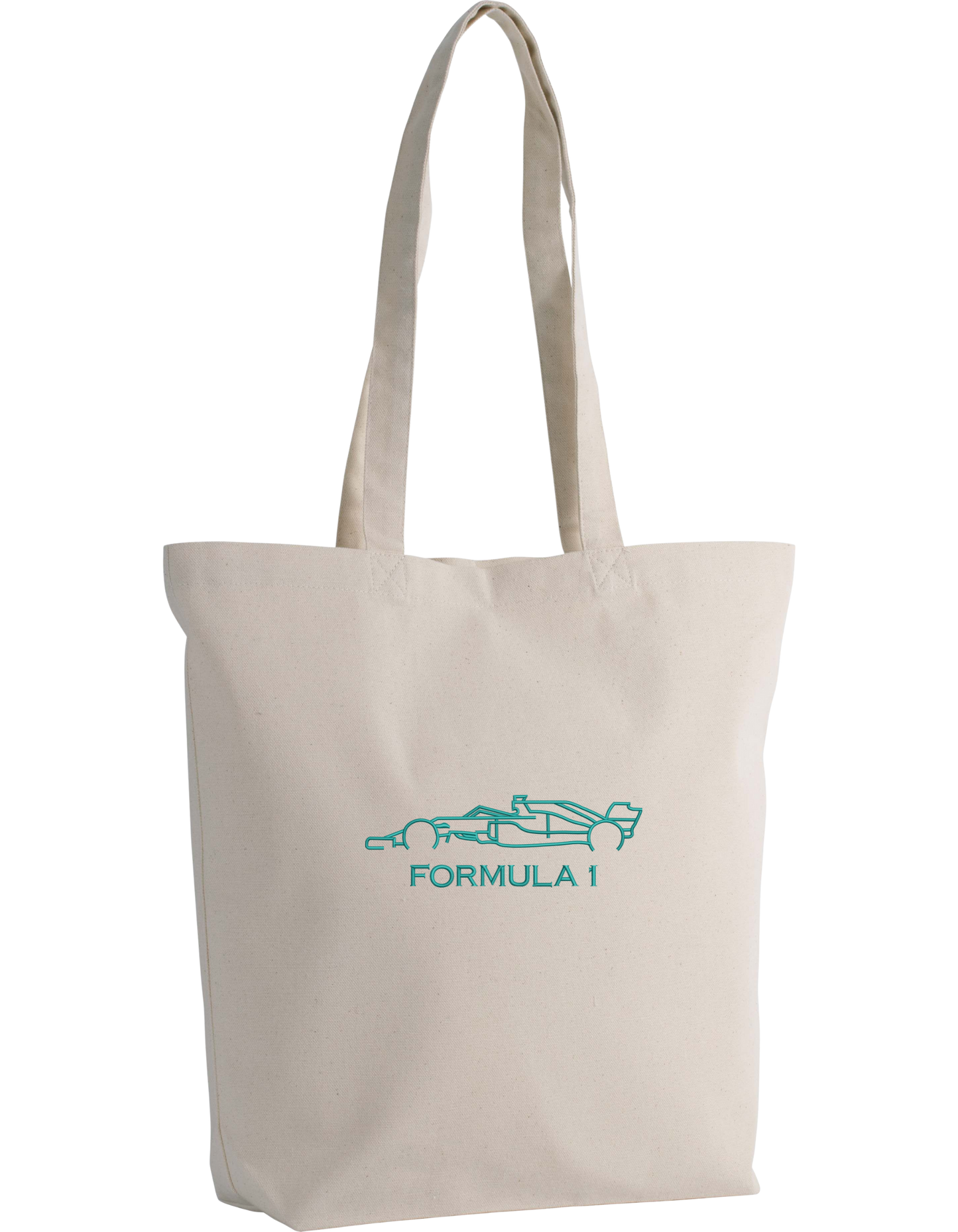 Formula 1 race car outline tote bag