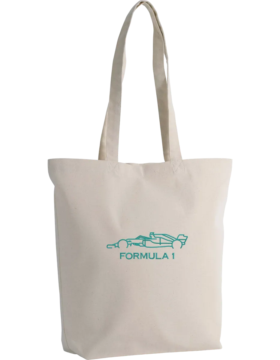 Formula 1 race car outline tote bag - Thread Muse