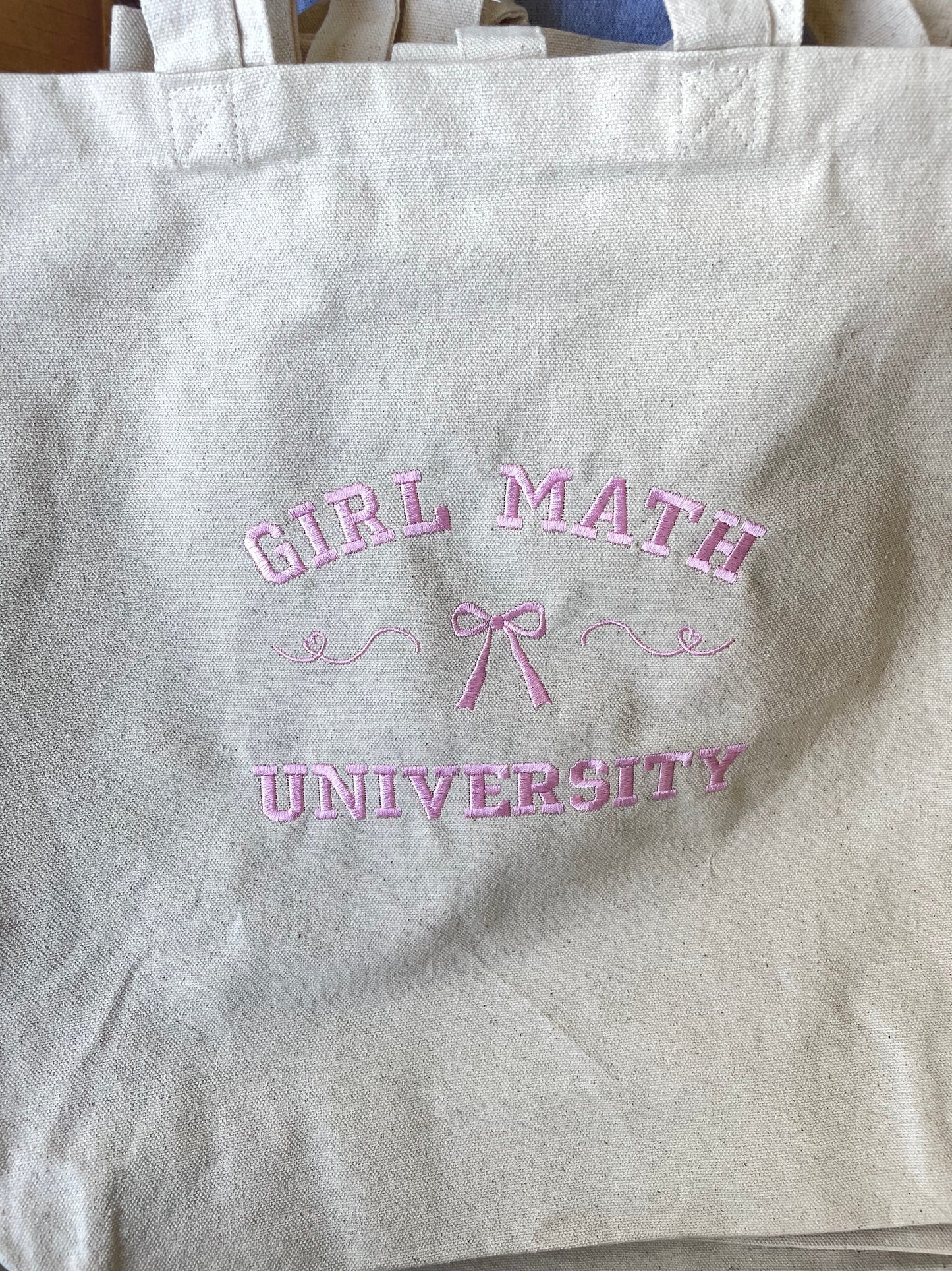 Girl math tote bag