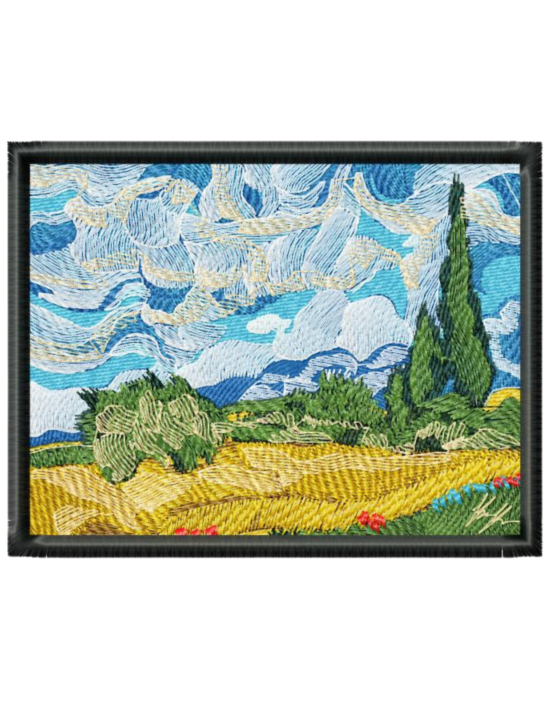 Wheat field with cypresses Van Gogh hoodie Picturi - Thread Muse