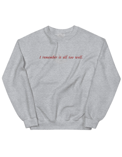I remember it sweatshirt Taylor Swift - Thread Muse