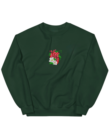 Floral heart sweatshirt - Thread Muse