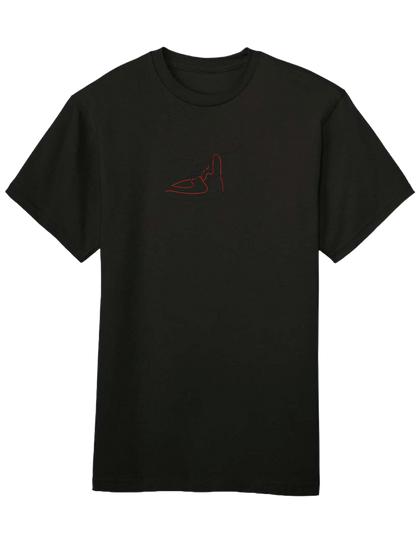 Red outline tricou Sneakers