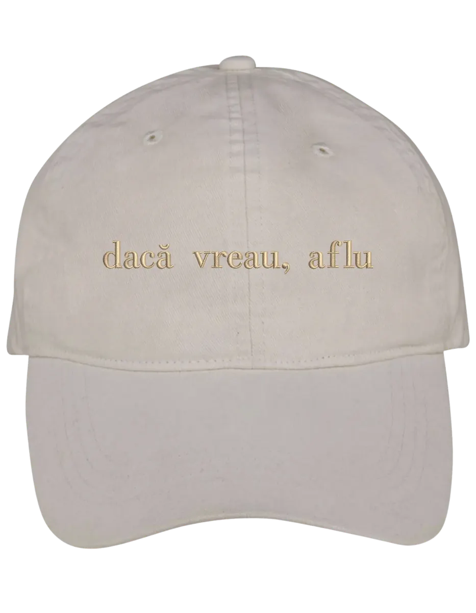 Sapca Daca vreau, aflu brodata - Thread Muse