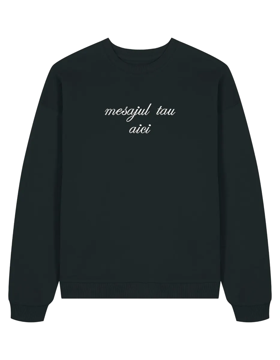 Sweatshirt personalizat font cursiv - Thread Muse
