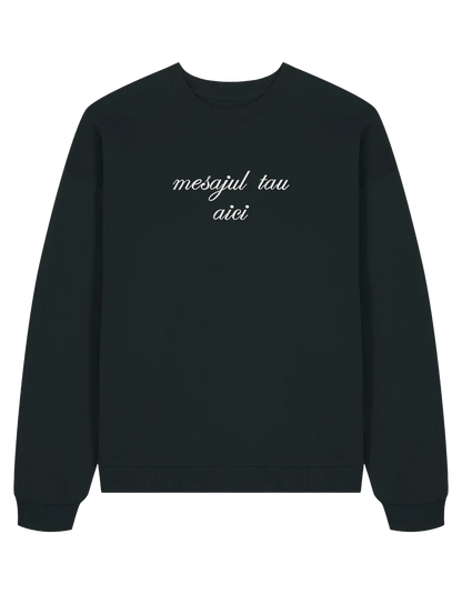 Sweatshirt personalizat font cursiv - Thread Muse
