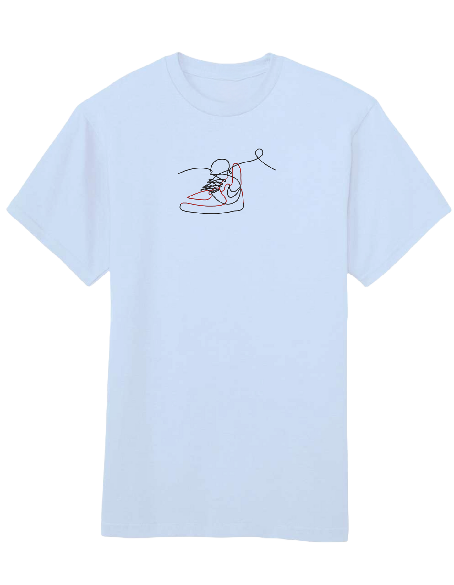 Red outline tricou Sneakers - Thread Muse