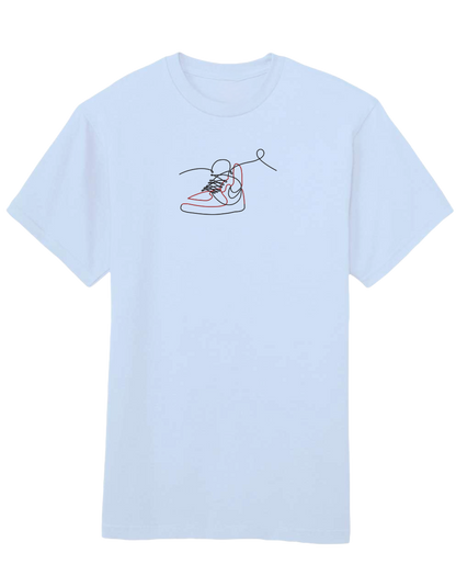 Red outline tricou Sneakers - Thread Muse
