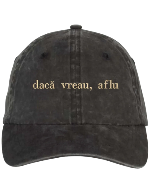 Sapca Daca vreau, aflu brodata