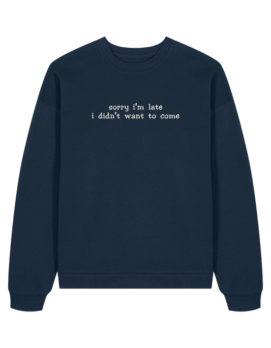 Late sweatshirt mesaje