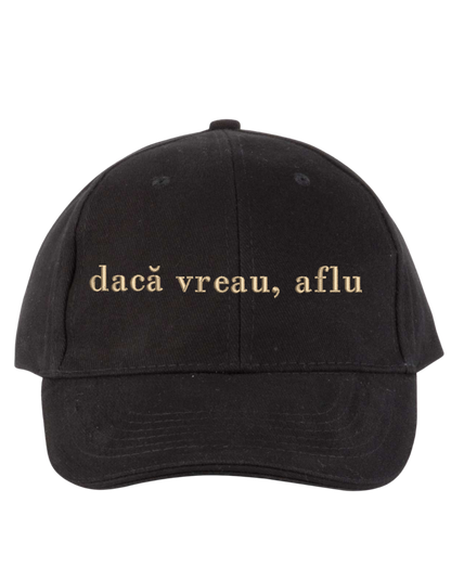 Sapca unisex Daca vreau, aflu brodata - Thread Muse