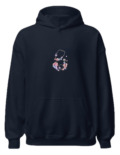 Stetoscop floral hoodie - Thread Muse