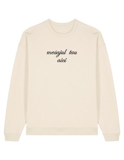 Sweatshirt personalizat font cursiv - Thread Muse