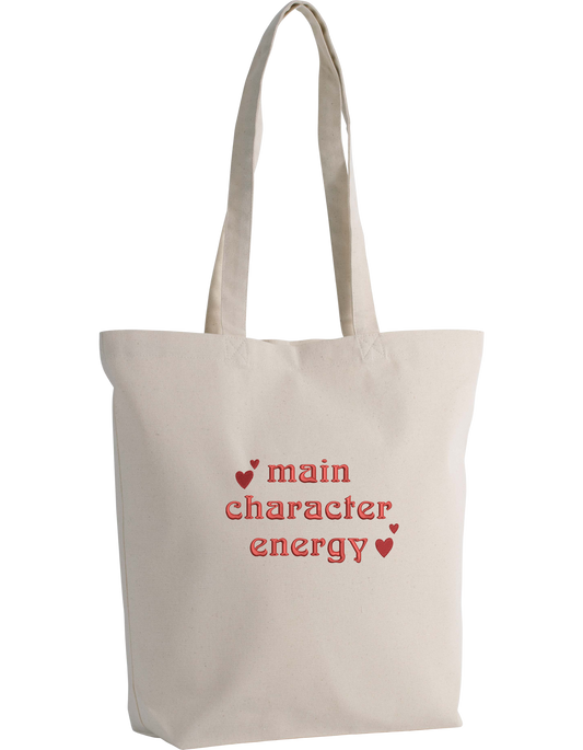 Main character energy tote bag
