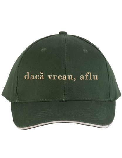 Sapca unisex Daca vreau, aflu brodata - Thread Muse