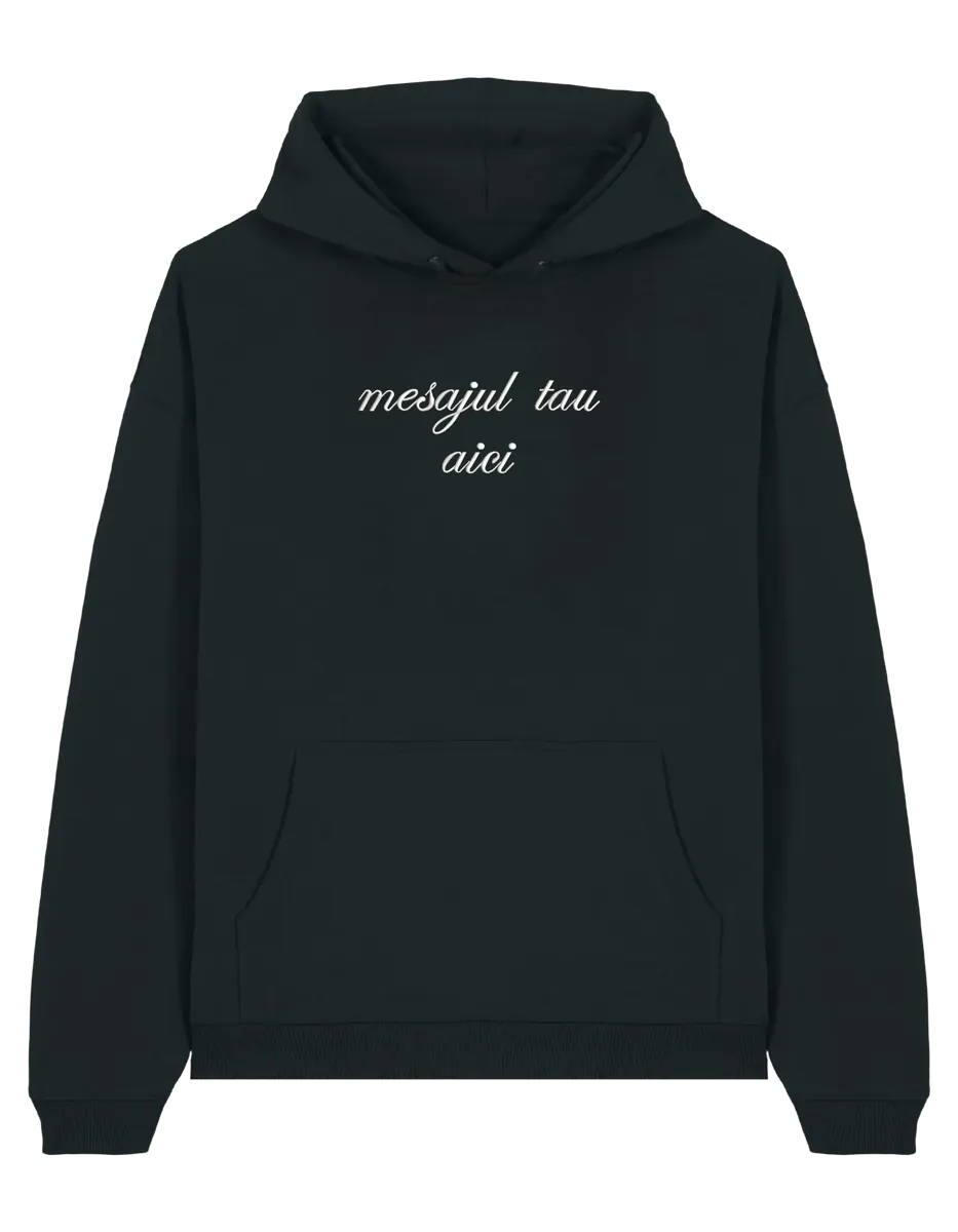 Hanorac personalizat font cursiv - Thread Muse