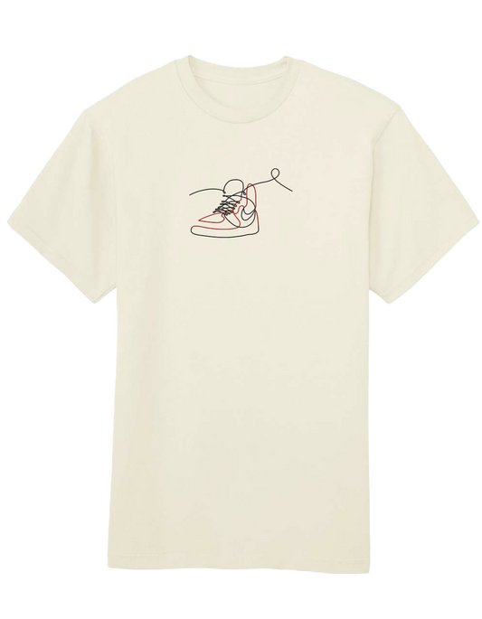 Red outline tricou Sneakers - Thread Muse