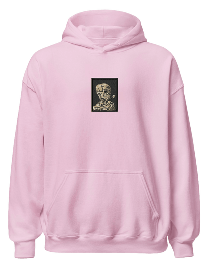 Skull of a Skeleton with Burning Cigarette Van Gogh hoodie Picturi - Thread Muse