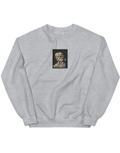 Skull of a Skeleton with Burning Cigarette Van Gogh sweatshirt Picturi - Thread Muse