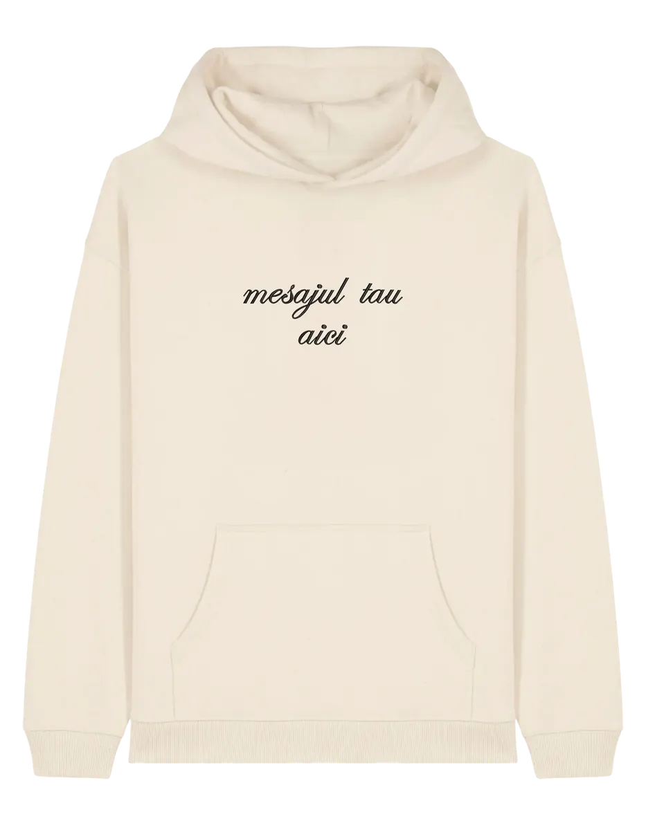 Hanorac personalizat font cursiv - Thread Muse