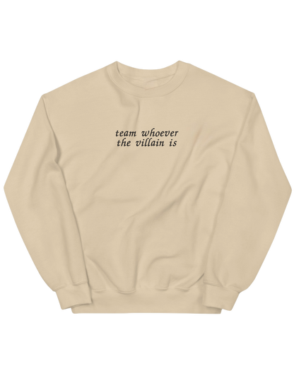 Team villain sweatshirt bookish - Thread Muse