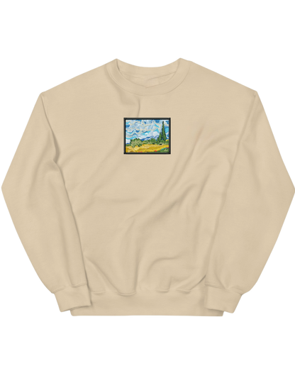 Wheat field with cypresses Van Gogh sweatshirt Picturi - Thread Muse