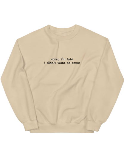 Late sweatshirt mesaje
