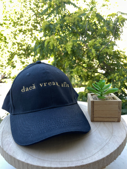 Sapca unisex Daca vreau, aflu brodata - Thread Muse