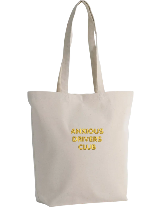 Anxious driver tote bag